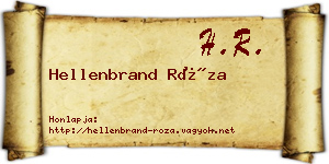 Hellenbrand Róza névjegykártya